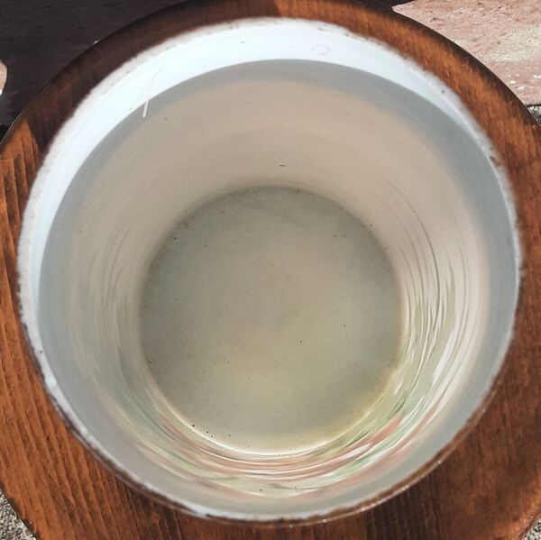 Vase rouleau Art Nouveau. (Opaline)
