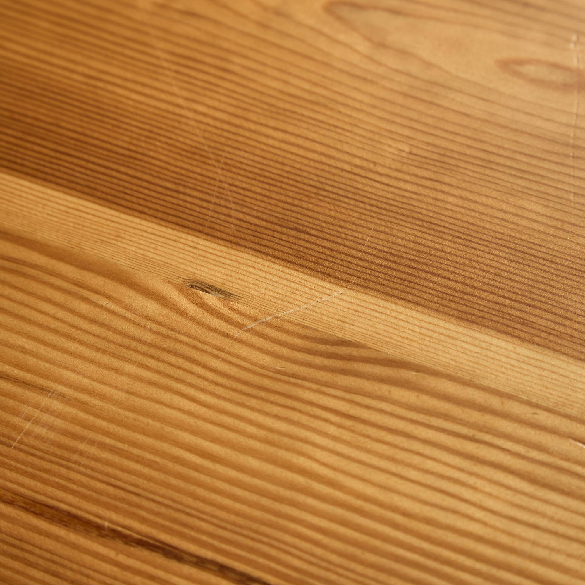 Long Canadian Pine Table with Black Legs