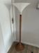 Italian Rattan Floor Lamp — Tulip Shade, 1970s