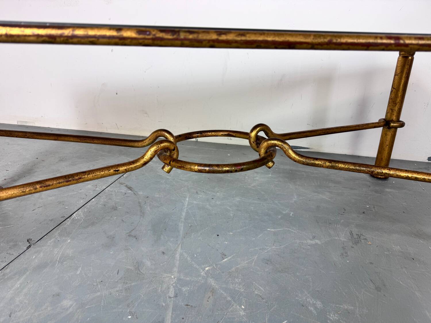 Gilded Regency coffee table by Giovani Banci for Hermès, Italy, 1970s