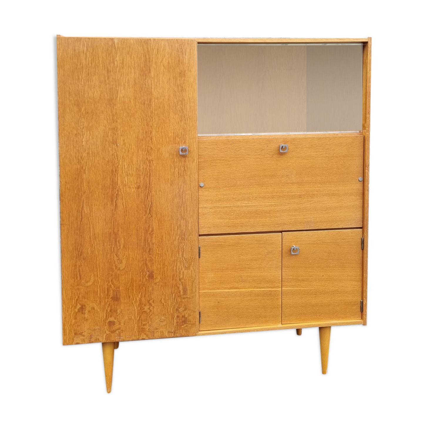 Secretary wardrobe, bookcase, closet, wardrobe, 60s, vintage