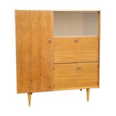Secretary wardrobe, bookcase, closet, wardrobe, 60s, vintage