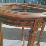 Gueridon ancien style louis xvi avec plateau marbre