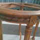 Old Louis XVI style pedestal table with marble top