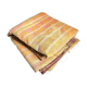Fabric or plaid. old bed cover recycled and assembled worn deliberately