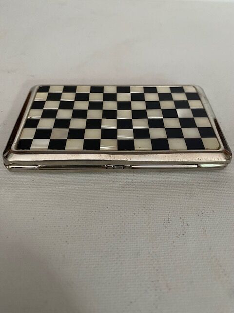 Vintage cigarette holder 1960 checkerboard