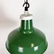 Industrial British Green Enamel Factory Pendant Lamp, 1960s