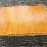 Wood and wicker vintage tray