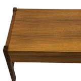 Vintage low sideboard with drawers 70's walnut veneer design