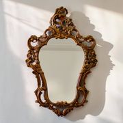 Large vintage baroque mirror in Rococo Louis XV style.
