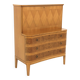 Secrétaire scandinave en orme, Swedish modern, Suède, 1940
