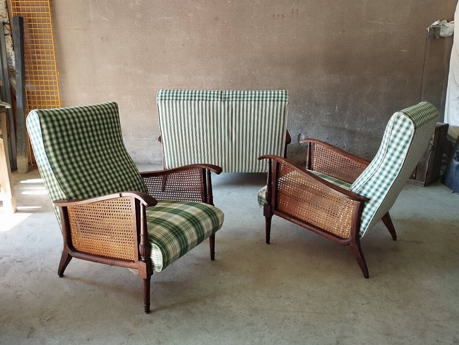 50s sofa and armchair set