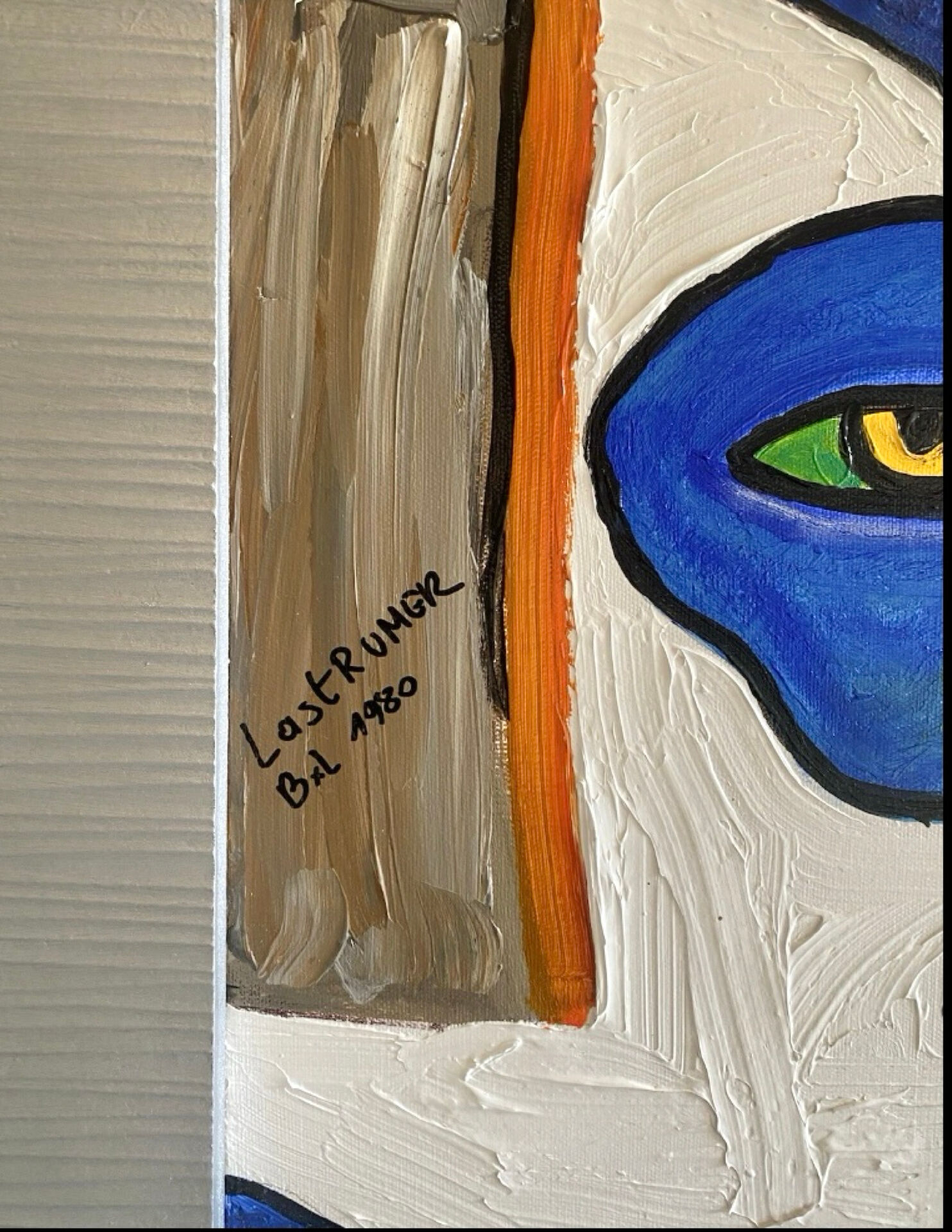 Huile sur toile signée « Last RUMGR » et datée « BXL 1980 »