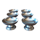 Set of 6 footed bowls. Metal