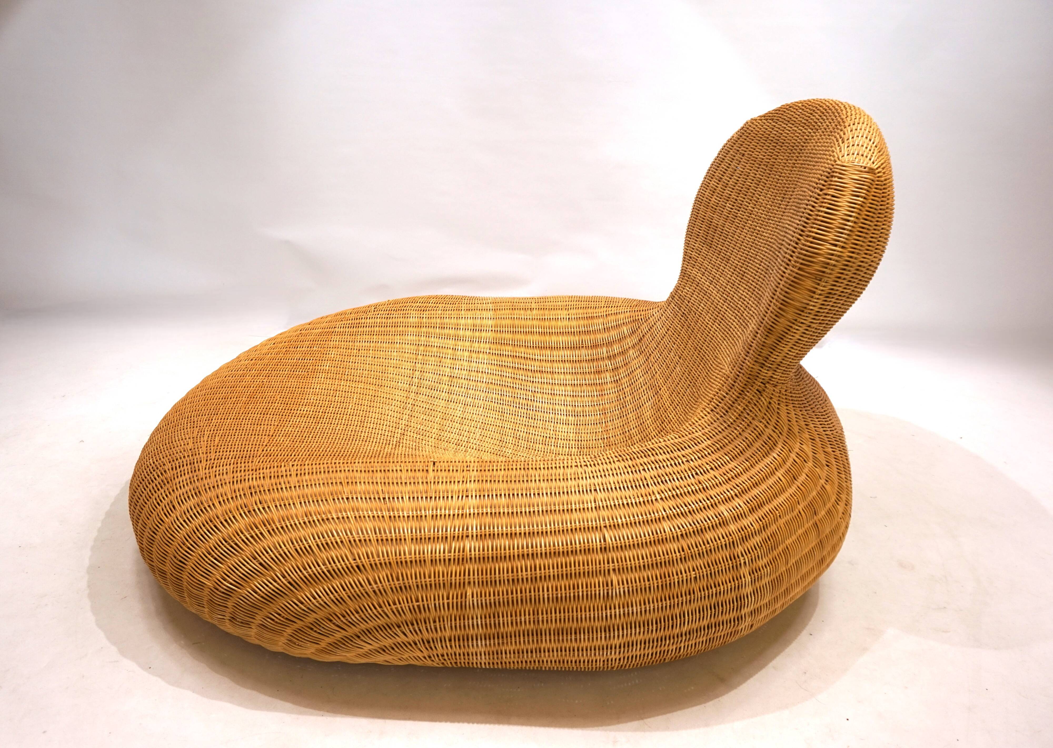 Fauteuil Storvik en rotin par Carl Öjerstam pour Ikea, 2001