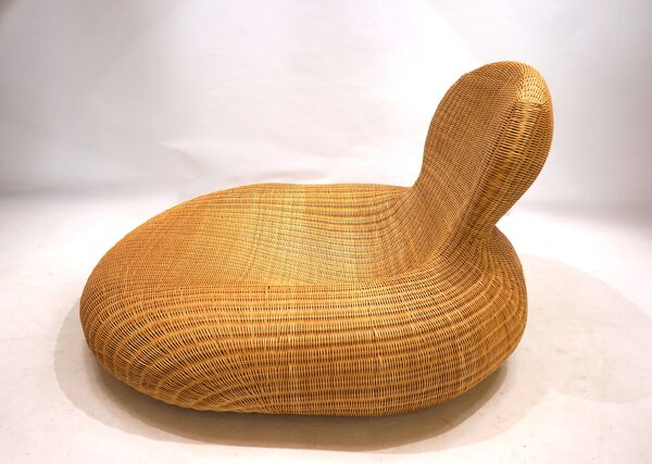 Fauteuil Storvik en rotin par Carl Öjerstam pour Ikea, 2001
