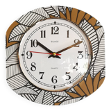 Vintage silent wall clock pendulum 60s "Silvoz black and white"