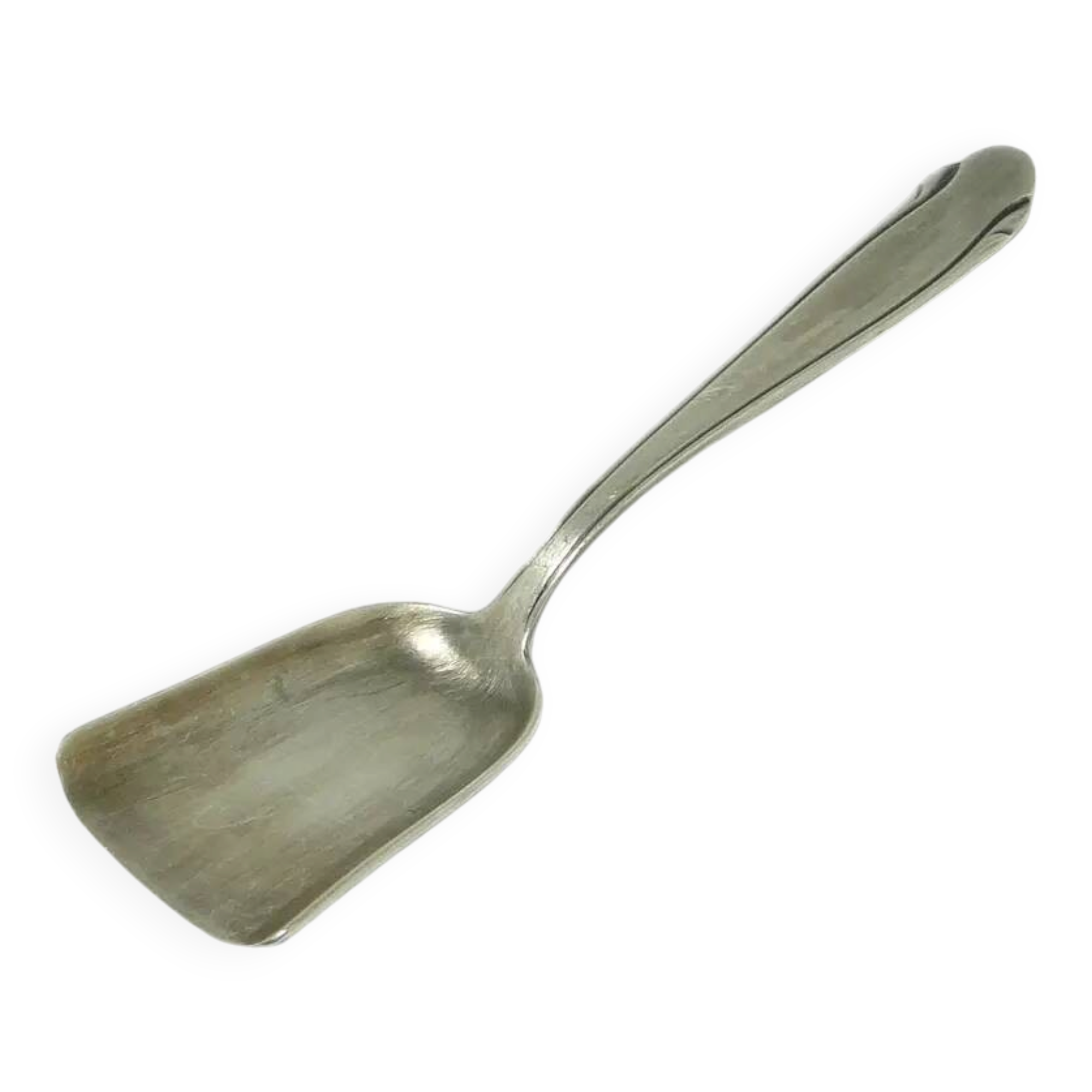 Sugar spoon, Art Deco, silver-plated brass, Sweden, 1950s.