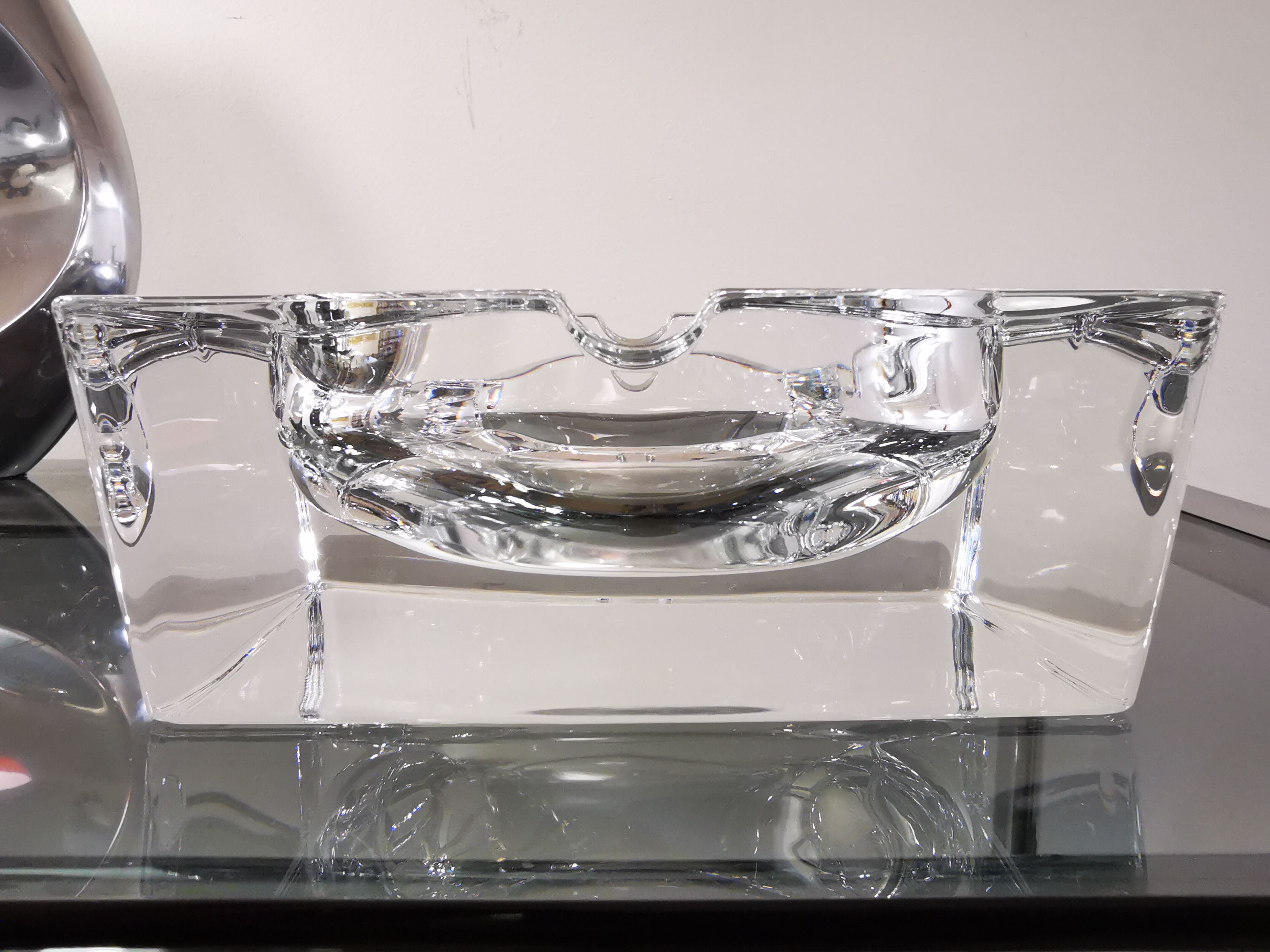 Ashtray paved with vintage crystal