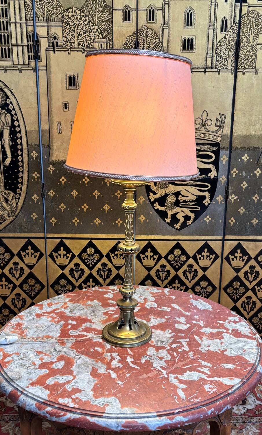 Lampe pied en bronze