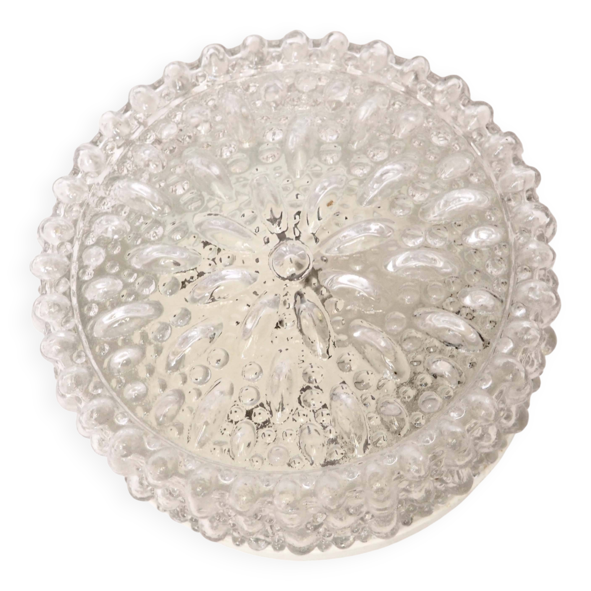 Tynnel bubble pattern molded glass wall light