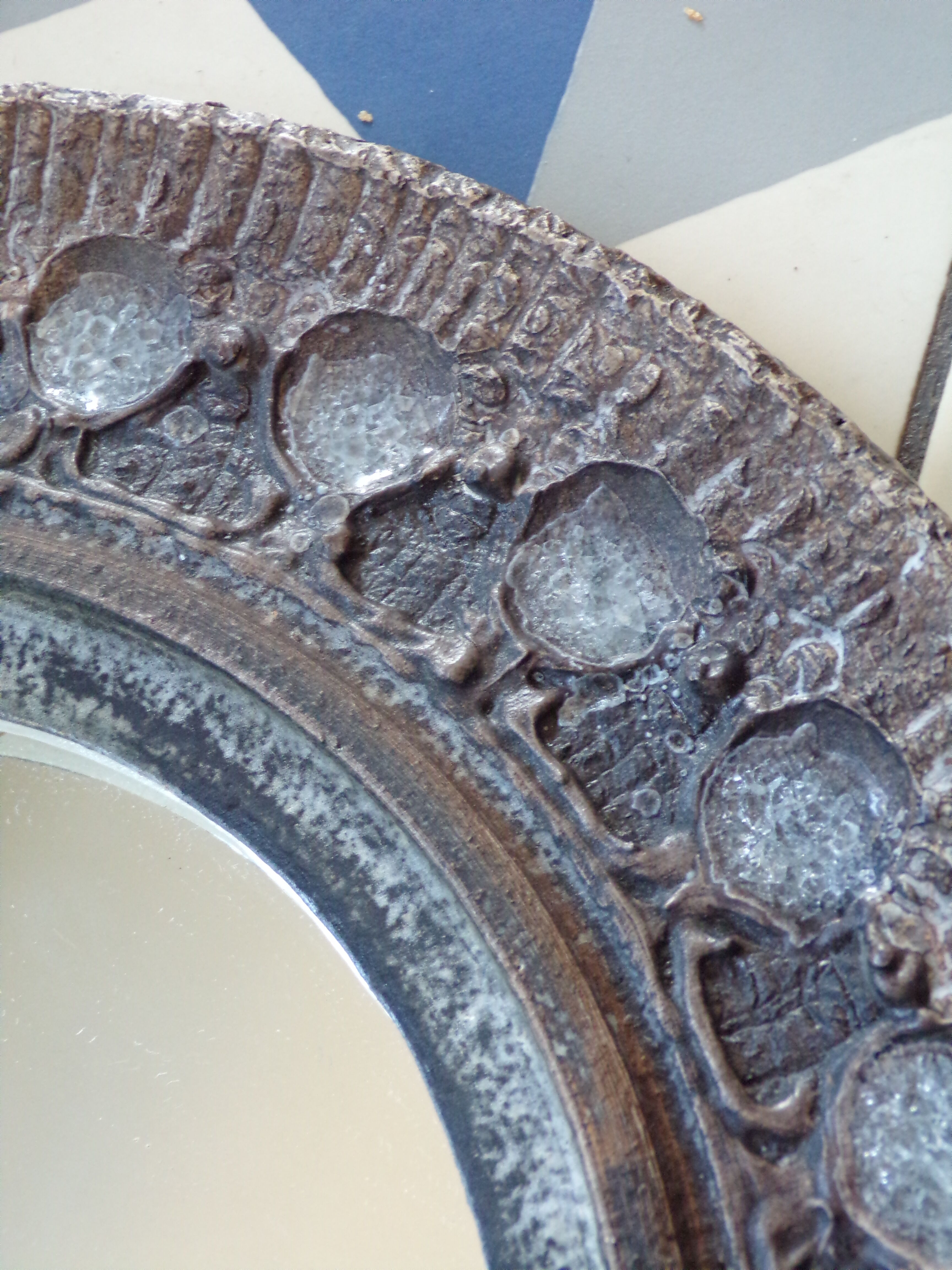 Vintage ceramic mirror