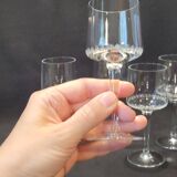 6 anciens verres à Porto en cristal taillé lances