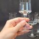 6 old Porto glasses in spear-cut crystal