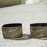 Pair of art deco towel rings