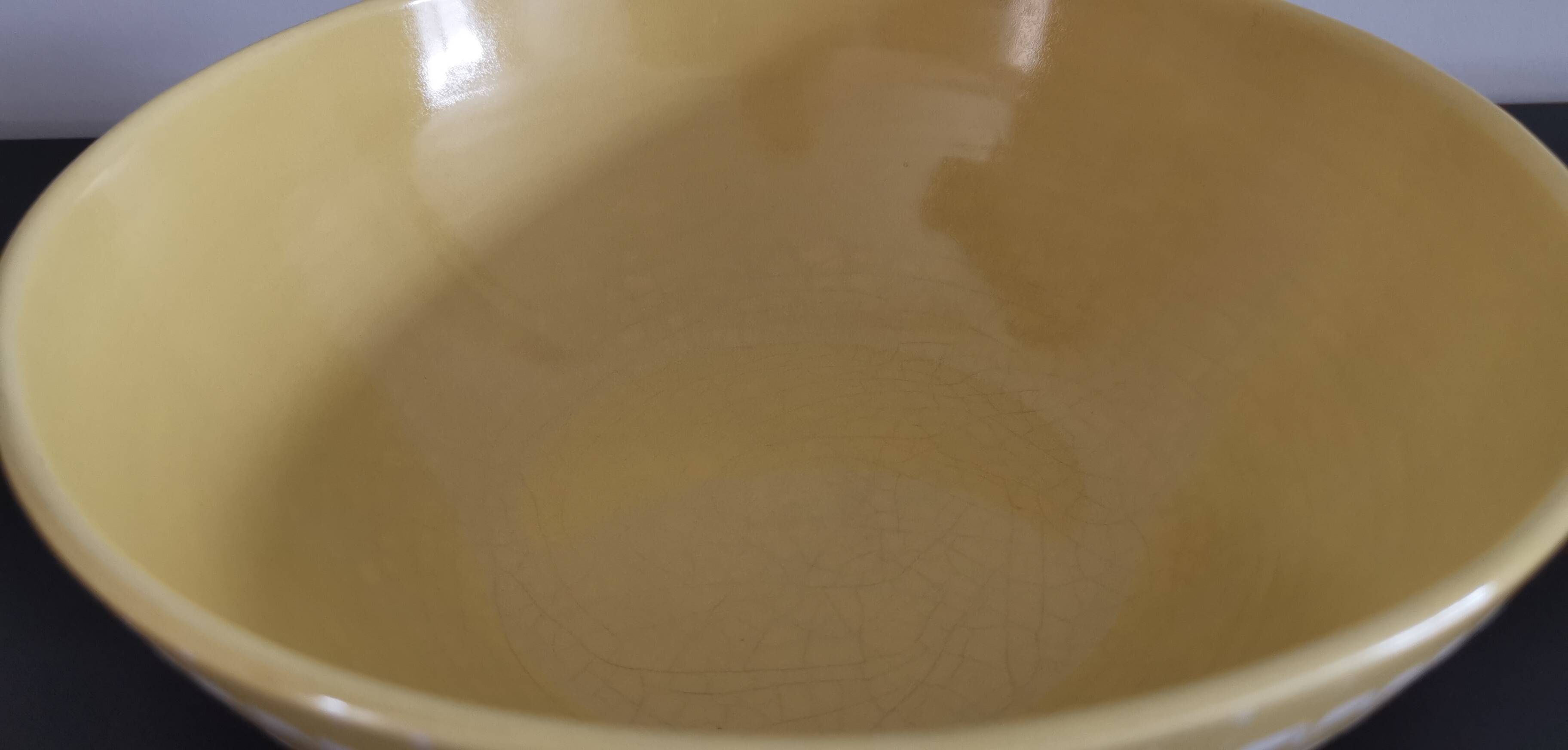 Old vintage Longchamp sun yellow salad bowl