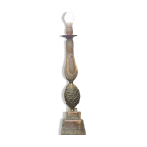 Pied de lampe ananas vintage en métal doré et pierre
