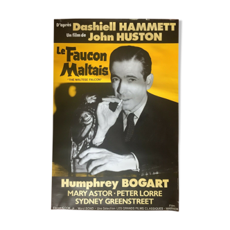 Cinema poster "The Maltese Falcon" Humphrey Bogart 80x120cm 1986