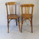2 Baumann chairs No. 188, circa 1930, wooden seat - not Thonet -