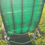 Ancienne chaise longue transat scoubidou
