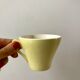 lot de 10 tasses à café Digoin Sarreguemines couleur jaune pastel années 50