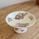 Antique compote dish made of ironstone, ivory and sepia, Clairefontaine with oriental decoration.