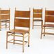 Vintage Kentucky dining chairs by Carlo Scarpa for Bernini, 1970s, set of 4