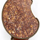 Kidney table in mahogany, brocatelle marble, Louis XV Transition, 19th century.
