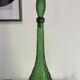 Vintage Empoli carafe in green "bubbled" decor glass from the 70s, large model