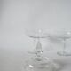 set of 4 very large champagne glasses in engraved crystal 1950 12 x 11 cm