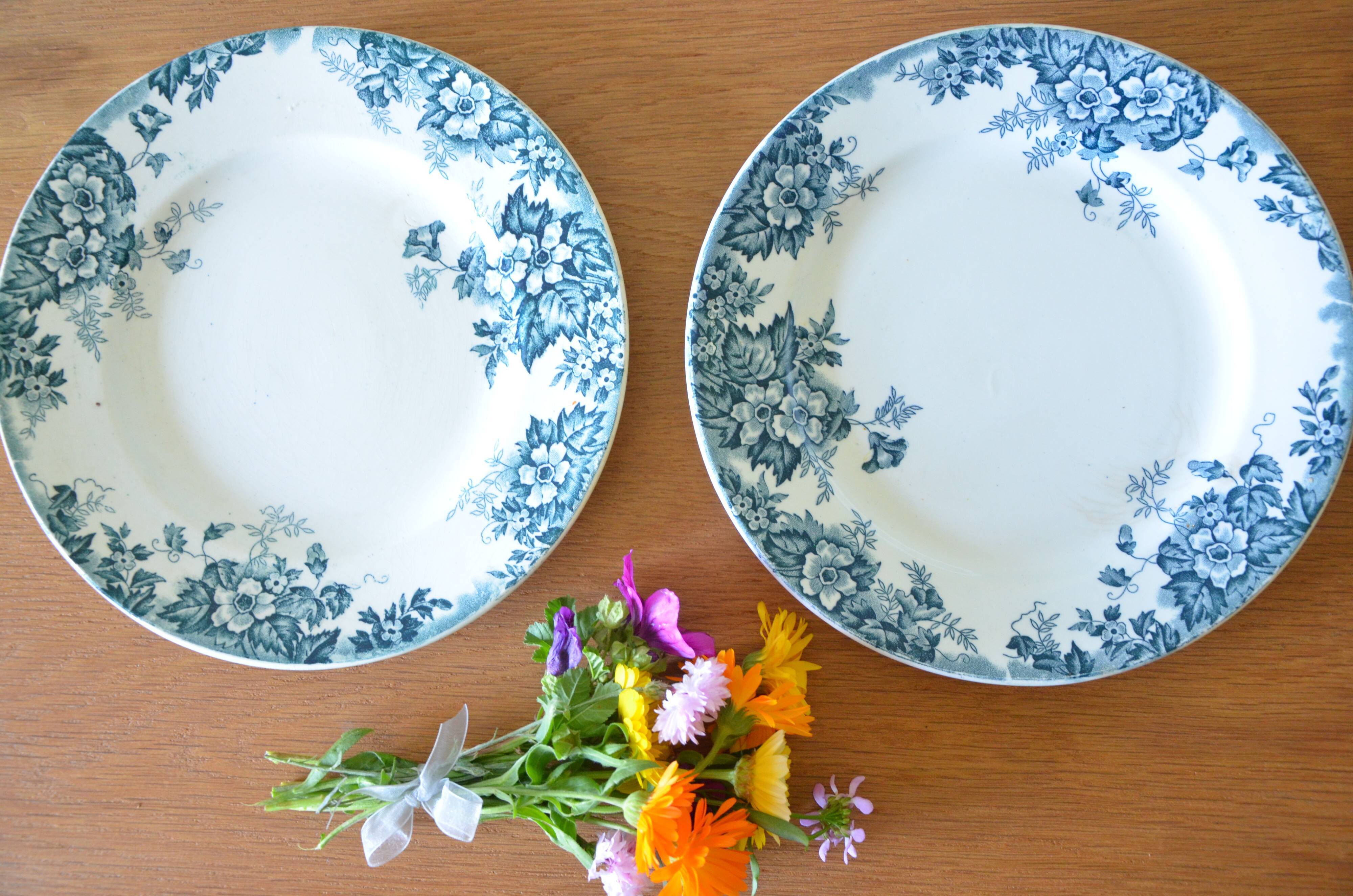 Lot de 2 assiettes Moulin des Loups et Hamage