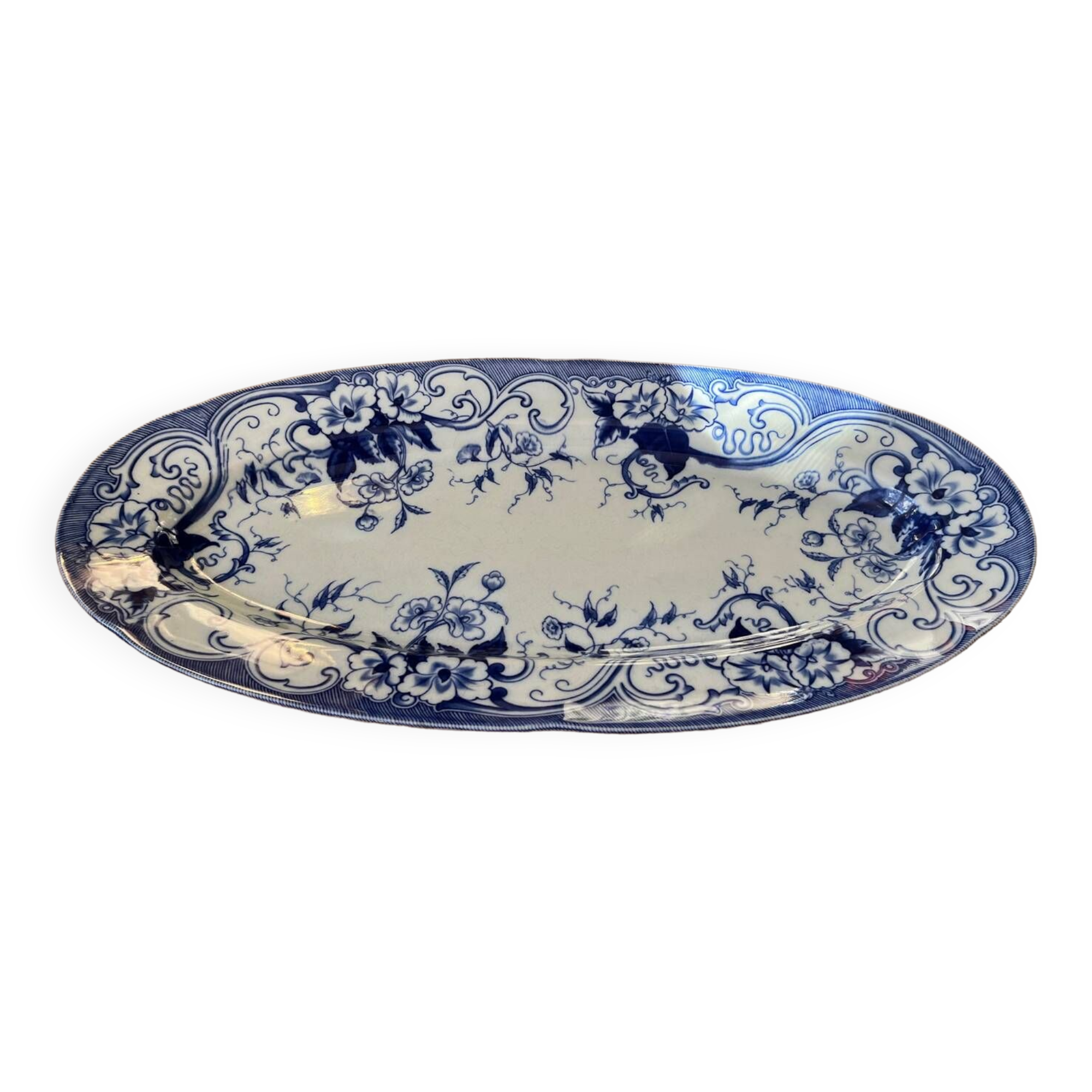 Ancien plat à poisson Creil et Montereau