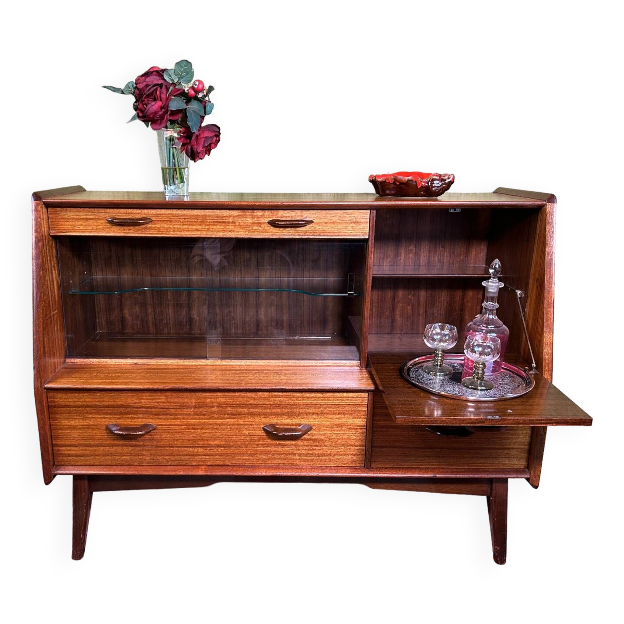 Mid century retro vintage small highboard cocktail cabinet GPlan