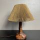 Wooden lamp by Olivier 70s