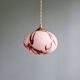 Art Deco pendant light in pink marbled opaline, Scailmont, 1920s-30s.