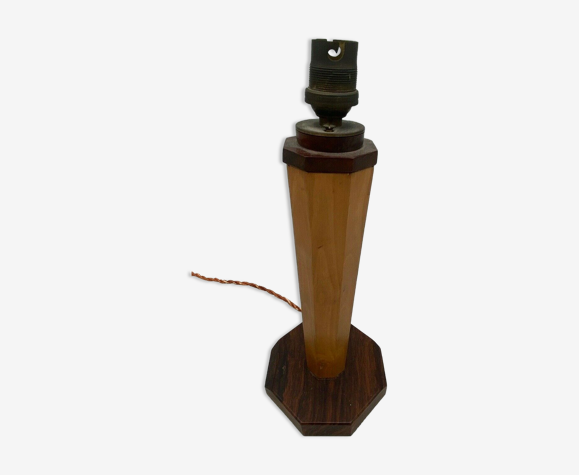Pied de lampe art deco 1930 piètement en bois