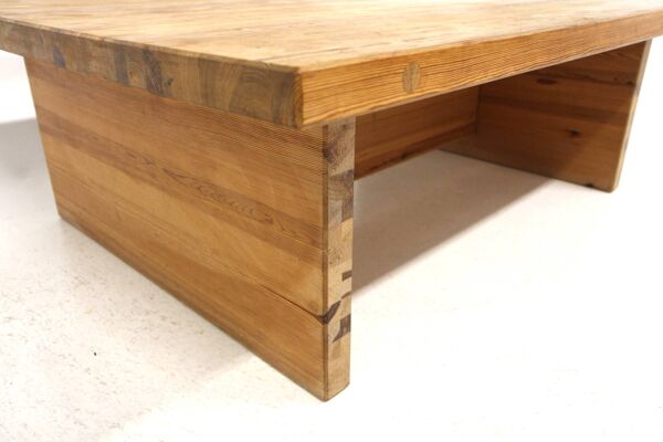 Table basse scandinave en pin, Suède, 1970