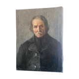 Portrait d’homme, peinture à l’huile école hongroise, xixe siècle