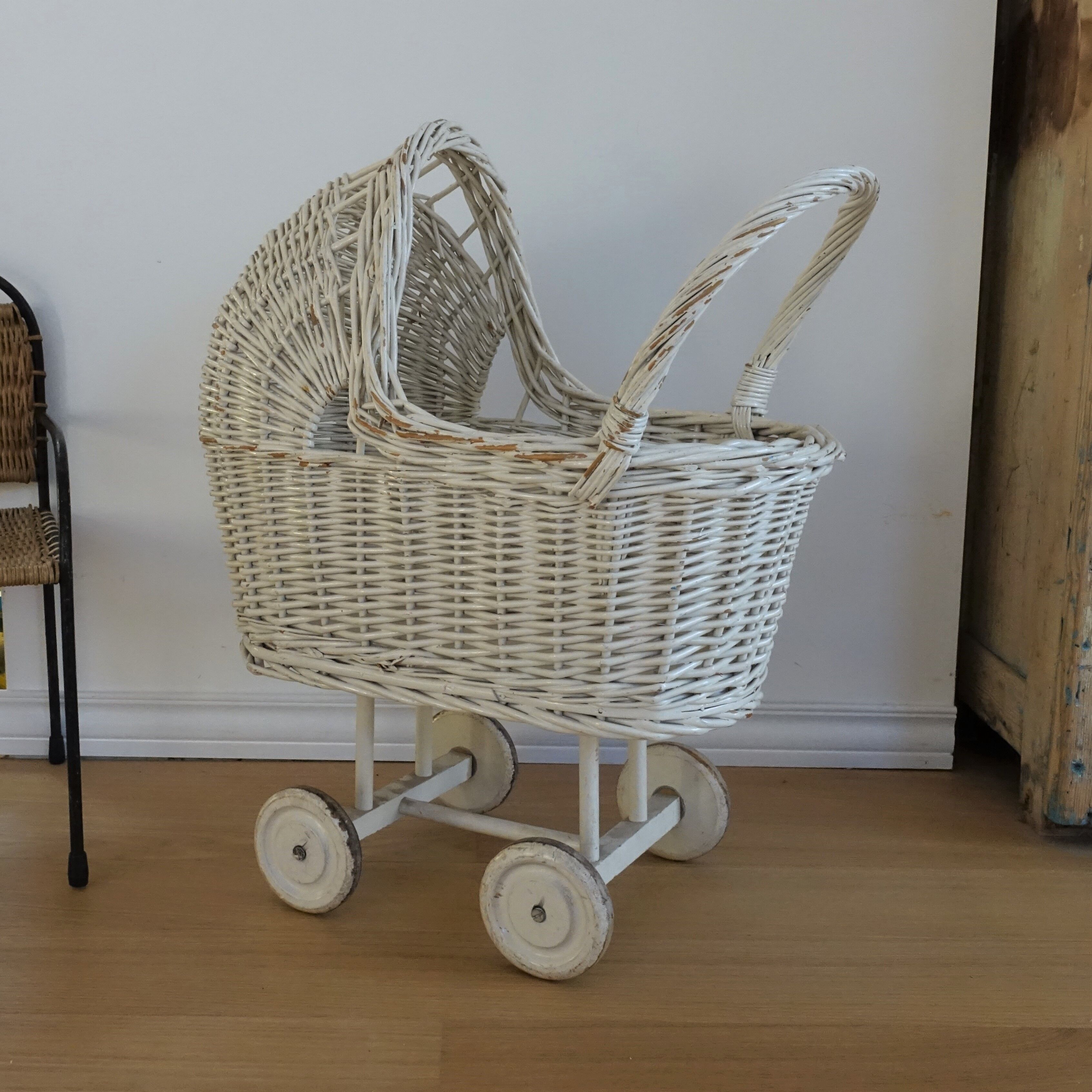 Rattan pram stroller toy