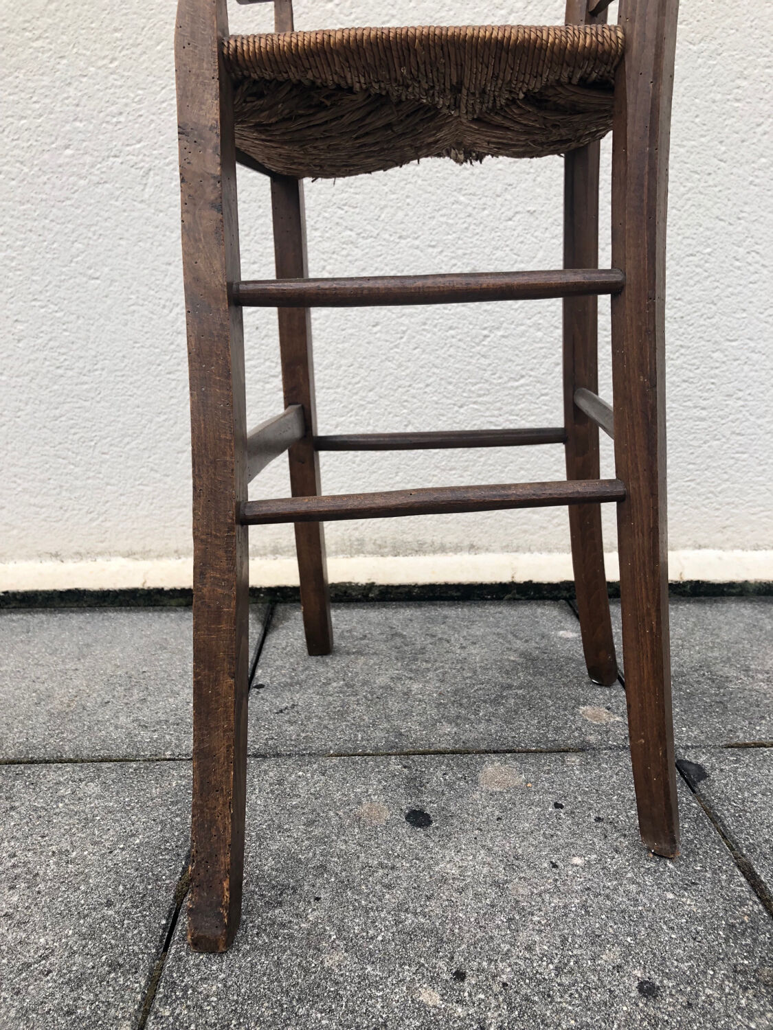 Rattan children's high chair